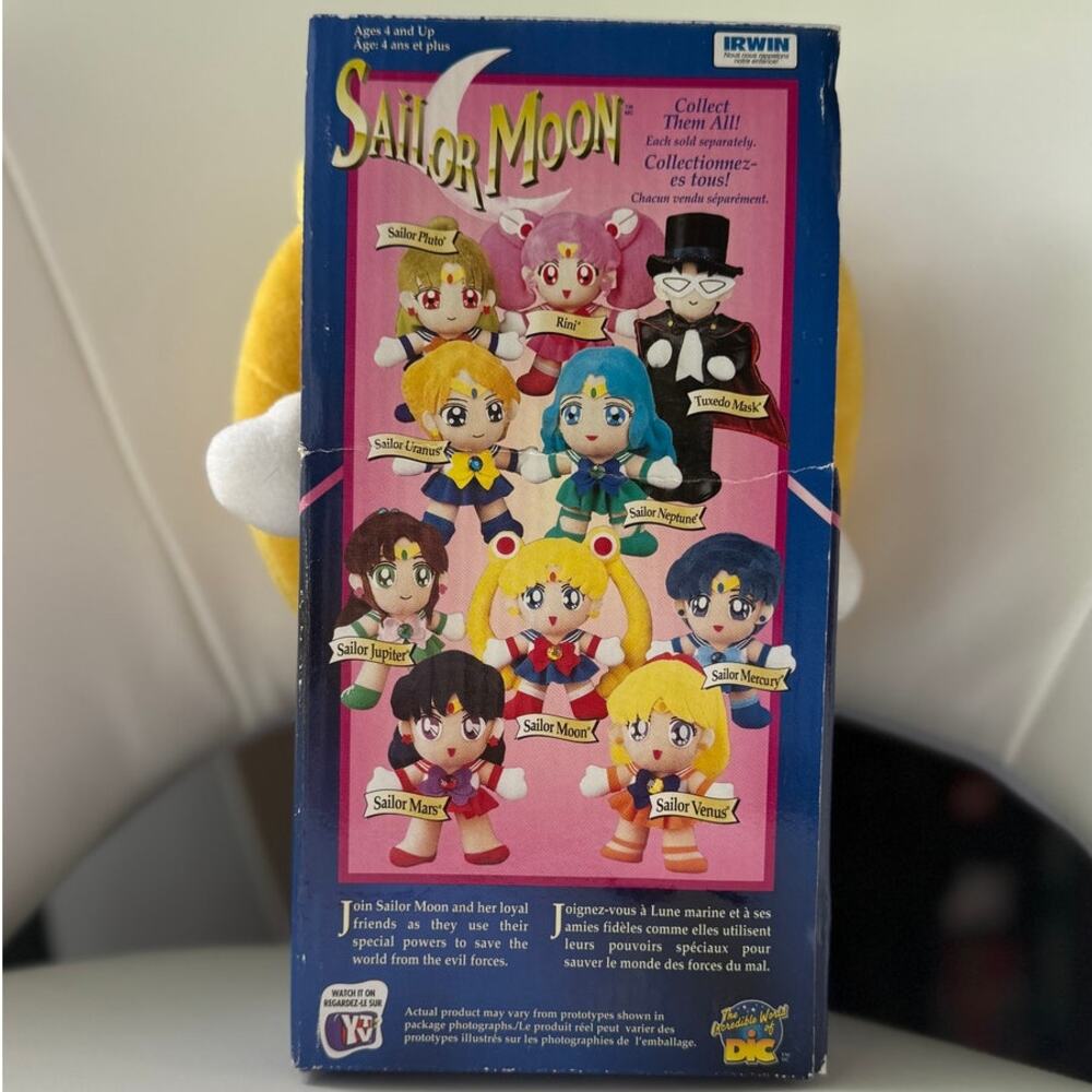 New in Box | Sailor Moon Plush Doll 8" Irwin 1998 Dark Blue Box Vintage - Picture 3 of 8